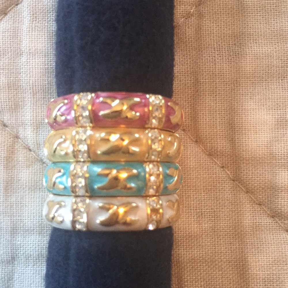 Set of 4 stackable rings by Laura G Adams
